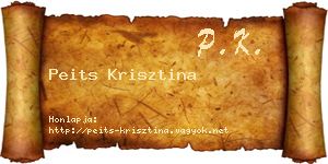 Peits Krisztina névjegykártya